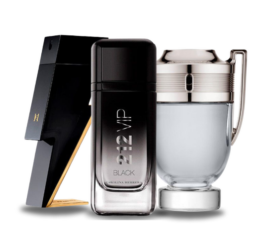 3 Perfumes Bad Boy, 212 VIP Black & Invictus Paco Rabanne (PAGUE 1 RECEBA 3)